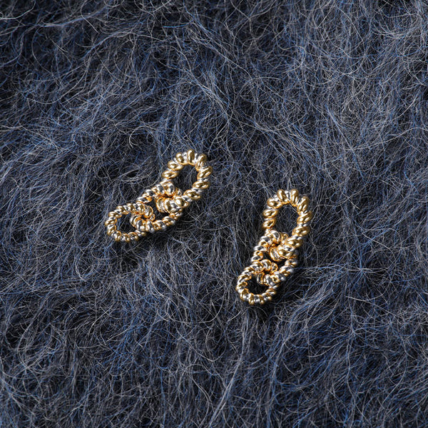 Gold & Silver Triple Hoop Earrings