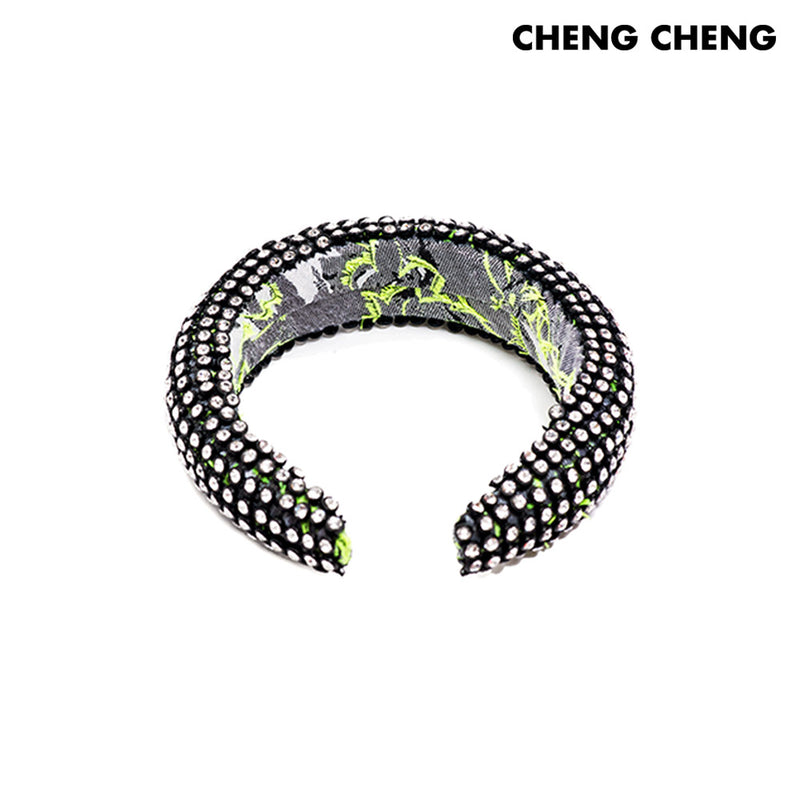 MOSTER GREEN HAIRBAND WITH DIAMOND